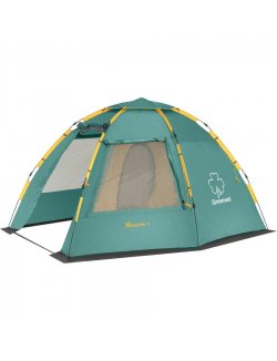Изображение Палатка кемпинговая семейная Хоут 4 v2 Greenell каркас автомат зонтичного типа, высота в полный рост, дно терпаулинг 10000