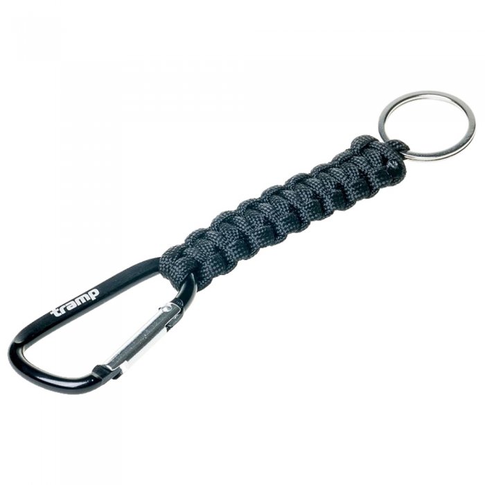 Tramp брелок паракордовый для ключей (карабин/кольцо для ключей) (черный)